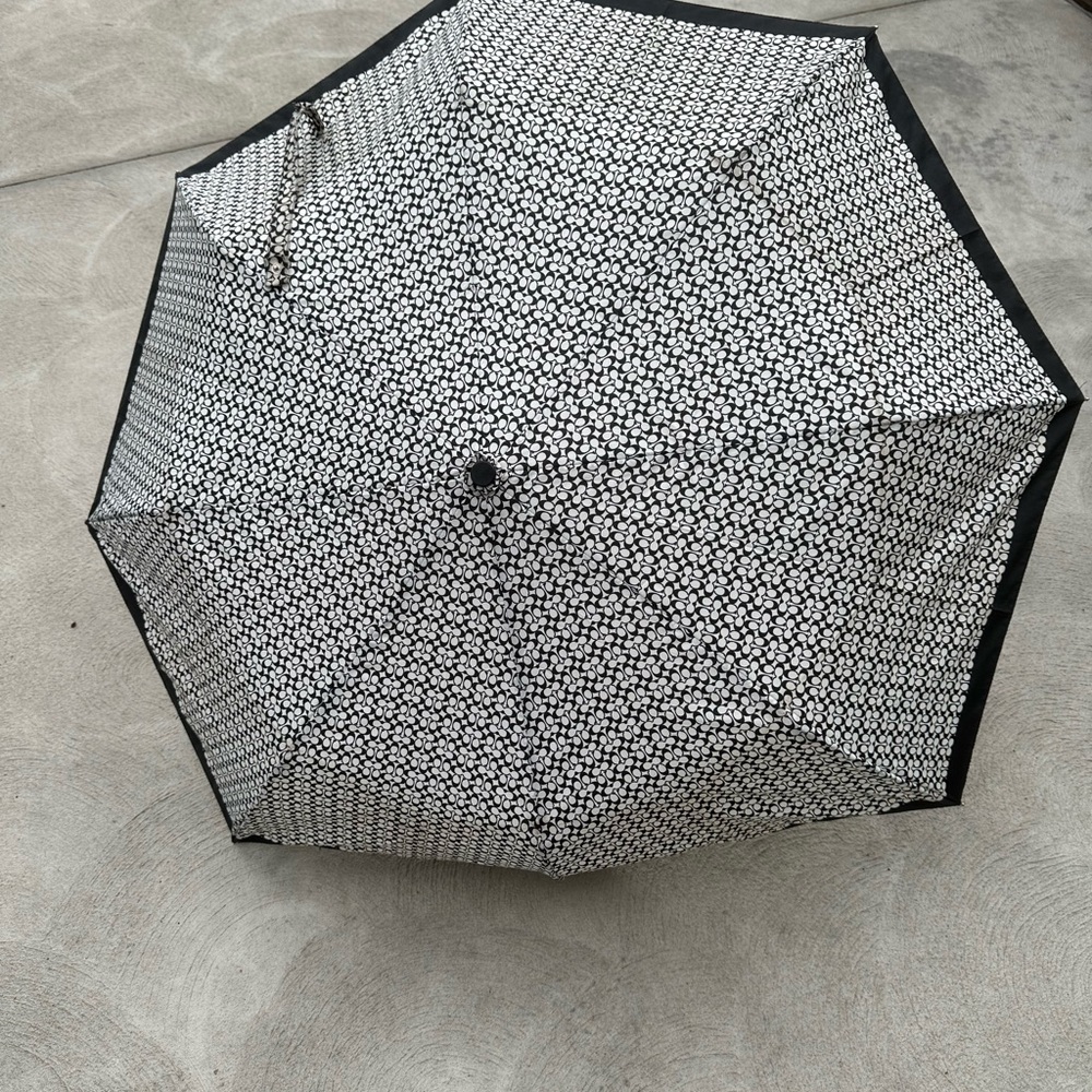 Coach Black and White Patterned Umbrella